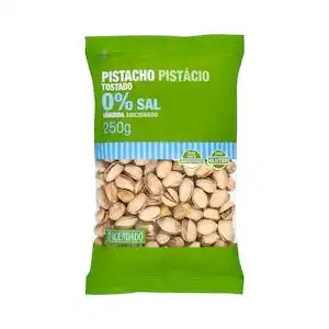 Pistacho tostado Hacendado 0% sal añadida Paquete 0.25 kg