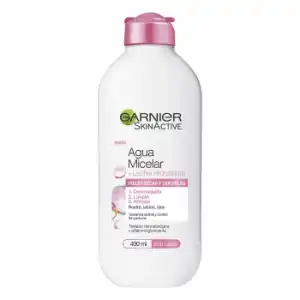 Agua micelar + leche hidratante Garnier Skin Active 400 ml.