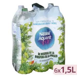 Agua mineral Nestlé Aquarel grande 6 botellas X 1.5 L
