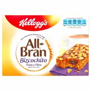 Bizcochito con fruta y fibra All Bran Kellogg's 6 unidades de 40 g.