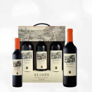 Estuche 3 Botellas (2 Bot. 75 Cl + 1 Bot. 50 Cl.) El Coto Tinto 2019