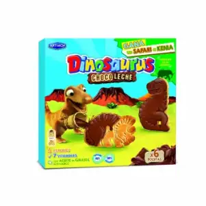 Galletas de cereales con chocolate con leche Dinosaurus Artiach 255 g.