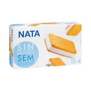 Helado sándwich de nata Hacendado sin azúcares añadidos Caja 800 ml