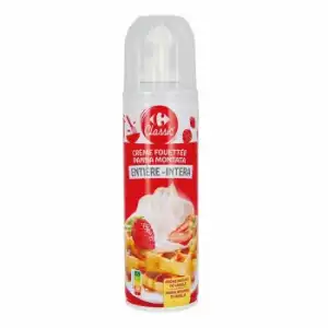 Nata montada azucarada Carrefour spray 250 ml.