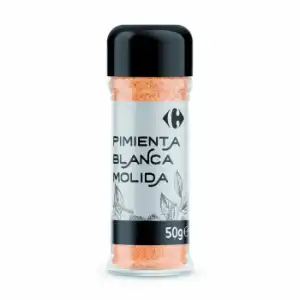 Pimienta blanca molida Carrefour 50 g.