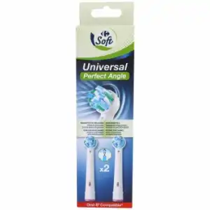 Recambios cepillo batería universal Perfect Angle Carrefour Soft 2 ud.