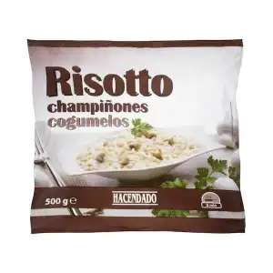 Risotto de champiñones Hacendado ultracongelados Paquete 0.5 kg