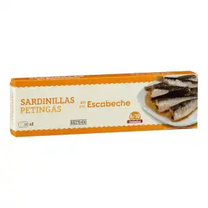 Sardinillas en escabeche Hacendado 2 latas X 0.065 kg