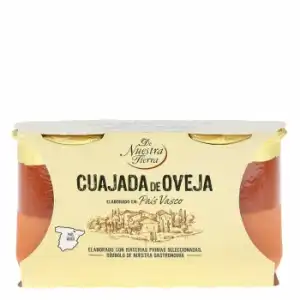 Cuajada de oveja De Nuestra Tierra pack de 2 unidades de 140 g.