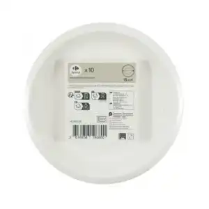 Set 10 Platos de Caña de Azúcar 18 cm CARREFOUR HOME