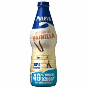 Batido de vainilla 40% menos azúcar Puleva sin gluten botella 1 l.