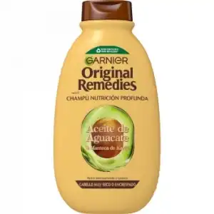 Champú nutrición profunda con aceite de aguacate y manteca de karité Garnier Original Remedies 400 ml
