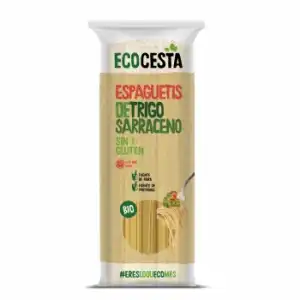Espaguetis de trigo sarraceno ecológicos Ecocesta sin gluten 500 g.