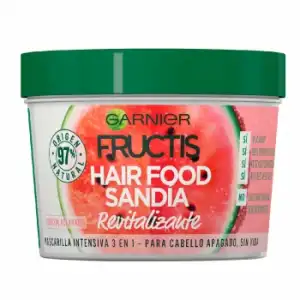 Mascarilla capilar 3 en 1 Hair Food sandía revitalizante para cabello apagado Garnier-Fructis 390 ml.