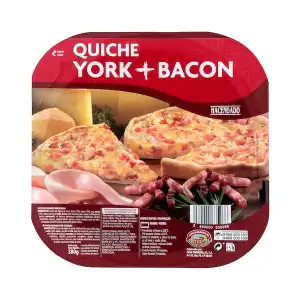 Quiche york y bacón Hacendado 0.38 kg