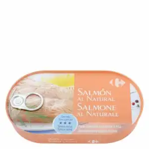 Salmón al natural Carrefour 125 g.