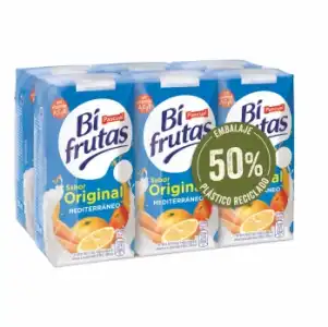 Zumo Mediterráneo Original Bifrutas pack de 6 briks de 20 cl.