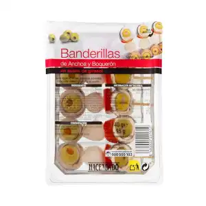 Banderillas de anchoa y boquerón Hacendado en aceite de girasol Paquete 0.14 kg