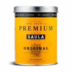 Café grano natural arábica Saula 250 g.