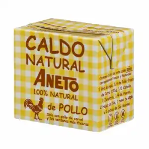 Caldo de pollo Aneto sin gluten y sin lactosa 500 ml.