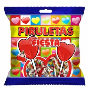 Caramelo con palo Piruletas Fiesta 105 g.