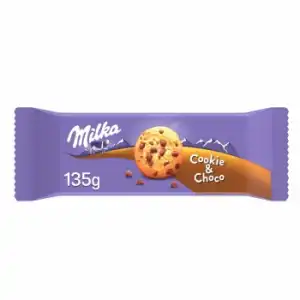 Galletas con gotas de chocolate Milka 135 g.