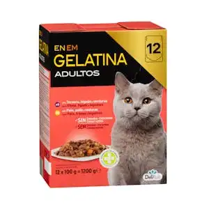 Bocaditos en gelatina gato adulto Delikuit