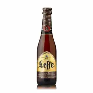 Cerveza Leffe Brune belga negra botella 33 cl.