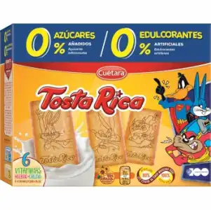 Galletas cookienss si azúcar ni edulcorante añadido Tosta Rica Cuétara 425 g.