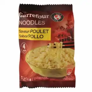 Noodles sabor pollo Carrefour 85 g.