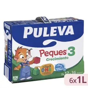 Preparado lácteo crecimiento Peques 3 Puleva 6 bricks X 1 L