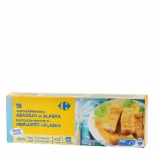 Varitas de merluza empanada Carrefour 450 g.