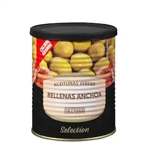 Aceitunas verdes rellenas de anchoa Hacendado