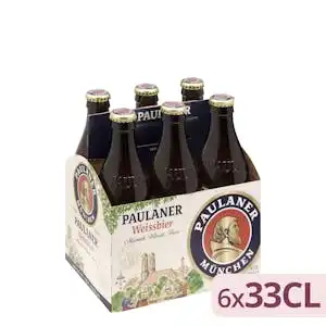 Cerveza de trigo Paulaner 6 botellines X 330 ml