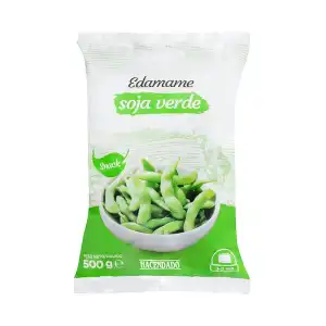 Edamame vainas de soja verde ultracongelada Paquete 0.5 kg
