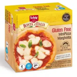 Mini pizza margarita Schär Bontá d´Italia sin gluten pack de 4 pizzas de 70 g.