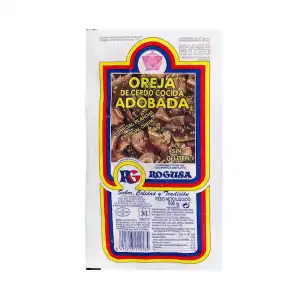 Oreja de cerdo cocida adobada Rogusa Paquete 0.5 kg