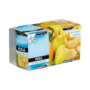 Pera en zumo de uva Videca 2 latas X 0.115 kg