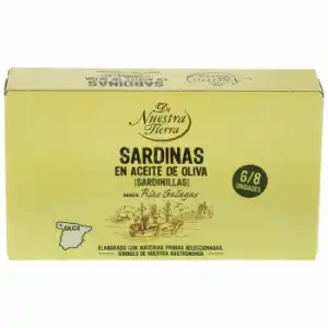 Sardinas en aceite de oliva De Nuestra Tierra 60 g.