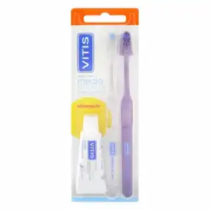 Cepillo dental cabezal pequeño medio Vitis 1 ud.