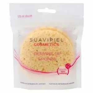 Esponja desmaquilladora 100% natural Suavipiel 2 ud.