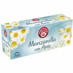 Manzanilla con anís en bolsitas Pompadour 25 ud.