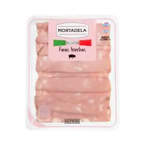 Mortadela italiana Hacendado finas lonchas Paquete 0.15 kg