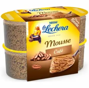 Mousse de café Nestlé La Lechera sin gluten pack de 4 unidades de 59 g.