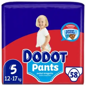 Pañal-Braguita Dodot Pants T5 (12-17 kg) 58 ud.