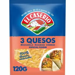 Queso rallado 3 quesos El Caserío 120 g.