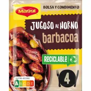 Sazonador para pollo a la barbacoa Jugoso al Horno Maggi 30 g.