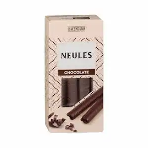 Barquillos con chocolate Neules Hacendado