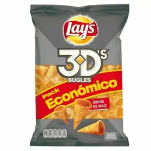 Conos de maíz Lay's 3D'S sin gluten 160 g.