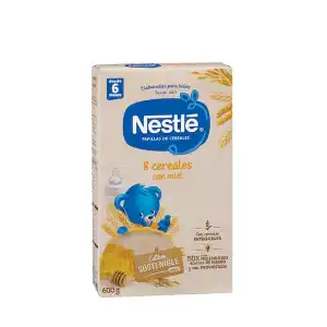 Papilla 8 cereales con miel Nestlé +6 meses Caja 0.6 kg